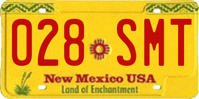 NM license plate 028SMT