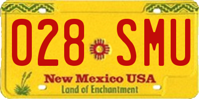 NM license plate 028SMU