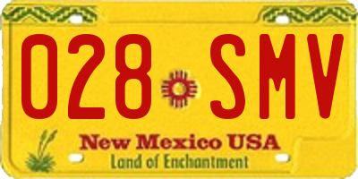 NM license plate 028SMV