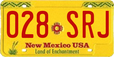 NM license plate 028SRJ