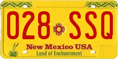 NM license plate 028SSQ