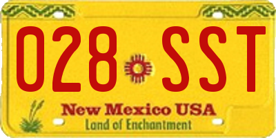 NM license plate 028SST