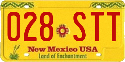 NM license plate 028STT