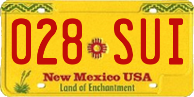 NM license plate 028SUI