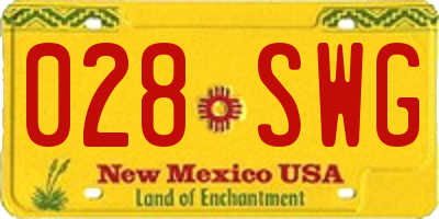 NM license plate 028SWG