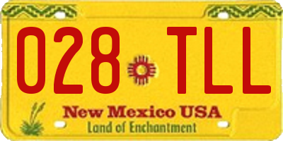 NM license plate 028TLL