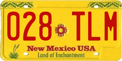 NM license plate 028TLM