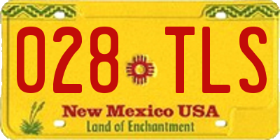 NM license plate 028TLS