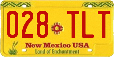 NM license plate 028TLT