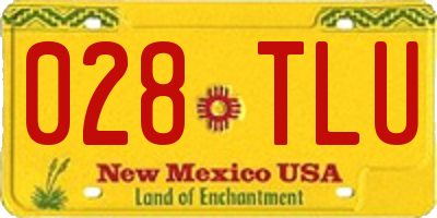 NM license plate 028TLU