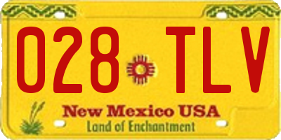 NM license plate 028TLV