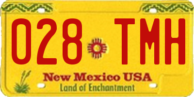 NM license plate 028TMH
