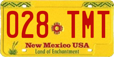 NM license plate 028TMT
