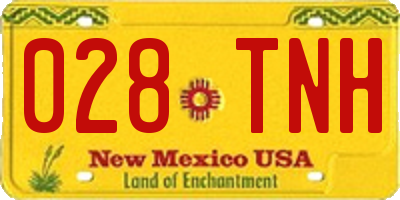 NM license plate 028TNH
