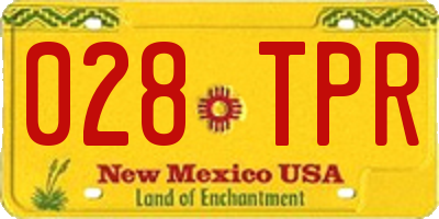 NM license plate 028TPR
