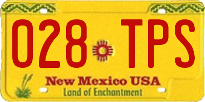 NM license plate 028TPS