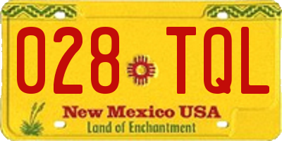 NM license plate 028TQL