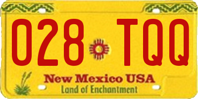 NM license plate 028TQQ