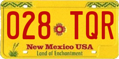 NM license plate 028TQR