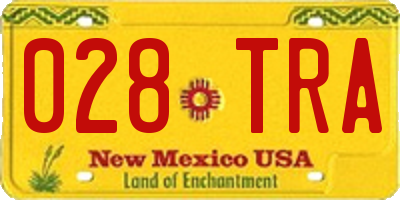 NM license plate 028TRA