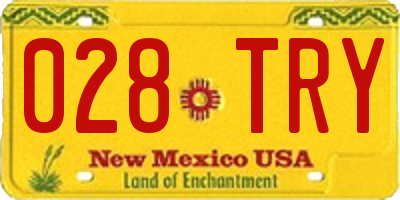 NM license plate 028TRY
