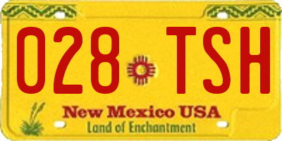NM license plate 028TSH