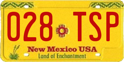 NM license plate 028TSP
