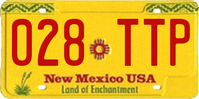 NM license plate 028TTP