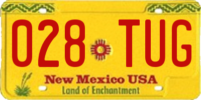 NM license plate 028TUG