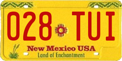 NM license plate 028TUI