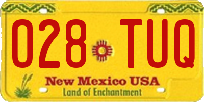 NM license plate 028TUQ