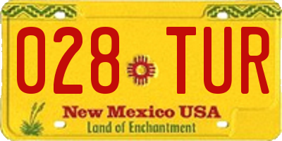 NM license plate 028TUR