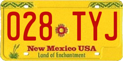 NM license plate 028TYJ