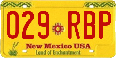 NM license plate 029RBP