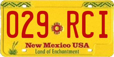 NM license plate 029RCI