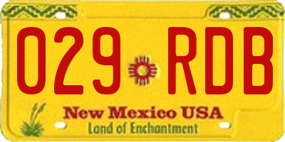 NM license plate 029RDB