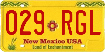 NM license plate 029RGL
