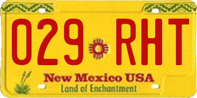 NM license plate 029RHT