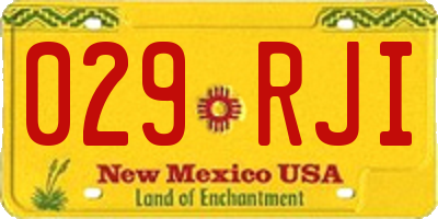 NM license plate 029RJI