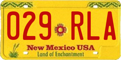 NM license plate 029RLA