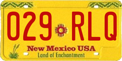 NM license plate 029RLQ