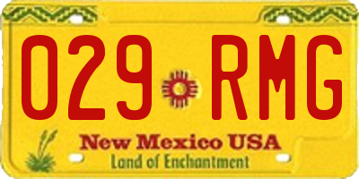 NM license plate 029RMG
