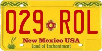 NM license plate 029ROL