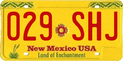 NM license plate 029SHJ
