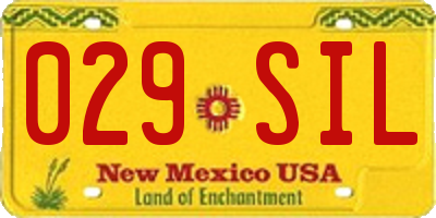 NM license plate 029SIL