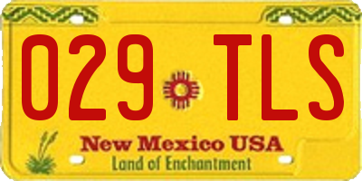 NM license plate 029TLS