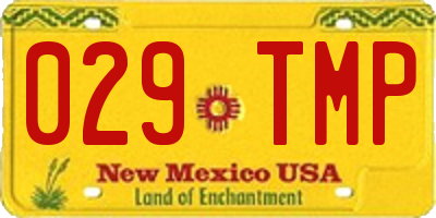 NM license plate 029TMP