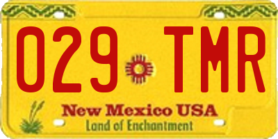 NM license plate 029TMR