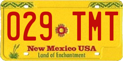 NM license plate 029TMT