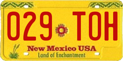 NM license plate 029TOH